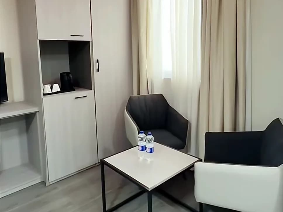 Lounge corner in the deluxe studio